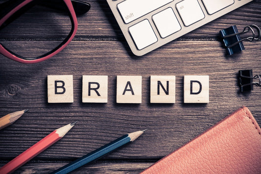 Brand word image representing brand authority and identity
