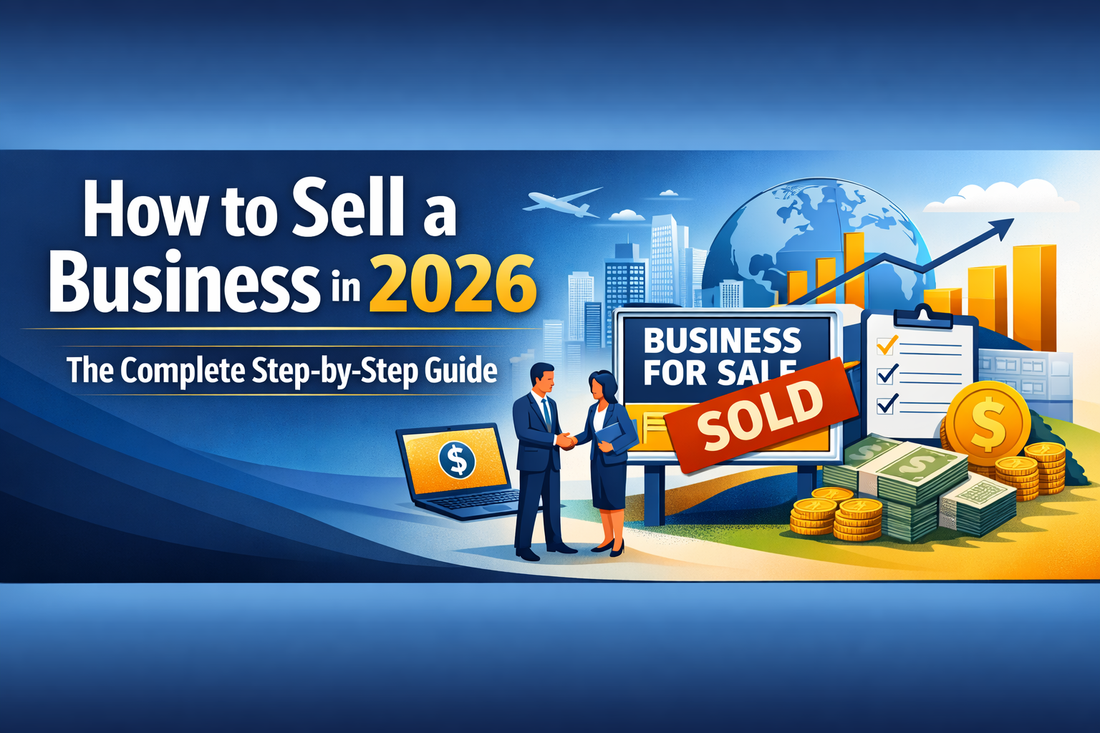 How to sell a business in 2026 step by step guide banner
