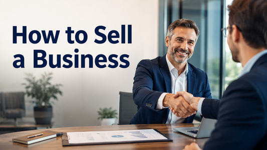 Business owner shaking hands with a buyer during a business sale meeting