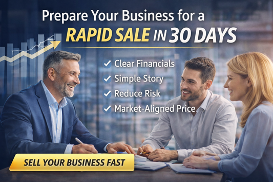 Prepare your business for a rapid sale in 30 days with serious buyers
