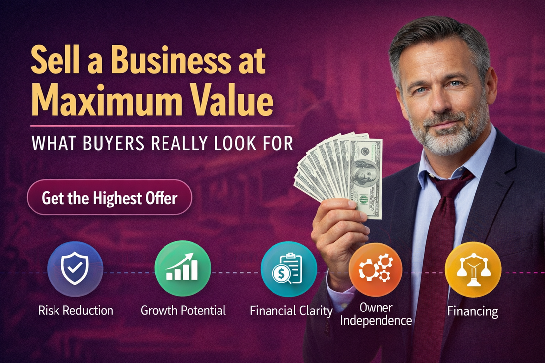 Sell a business at maximum value by understanding what buyers look for