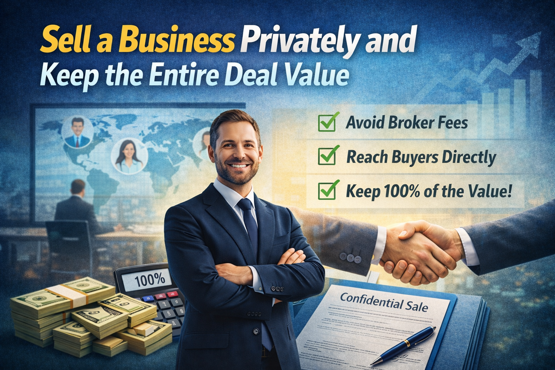 Sell a business privately and keep the entire deal value without broker fees
