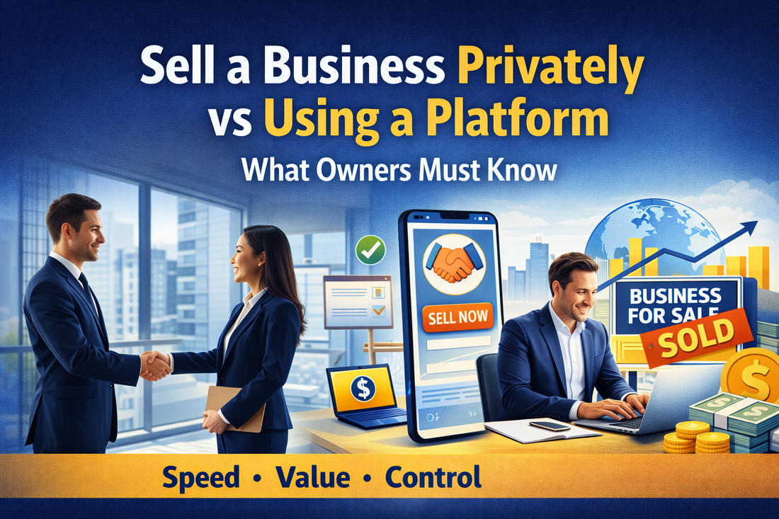 Sell a business privately vs using an online platform with real business owners