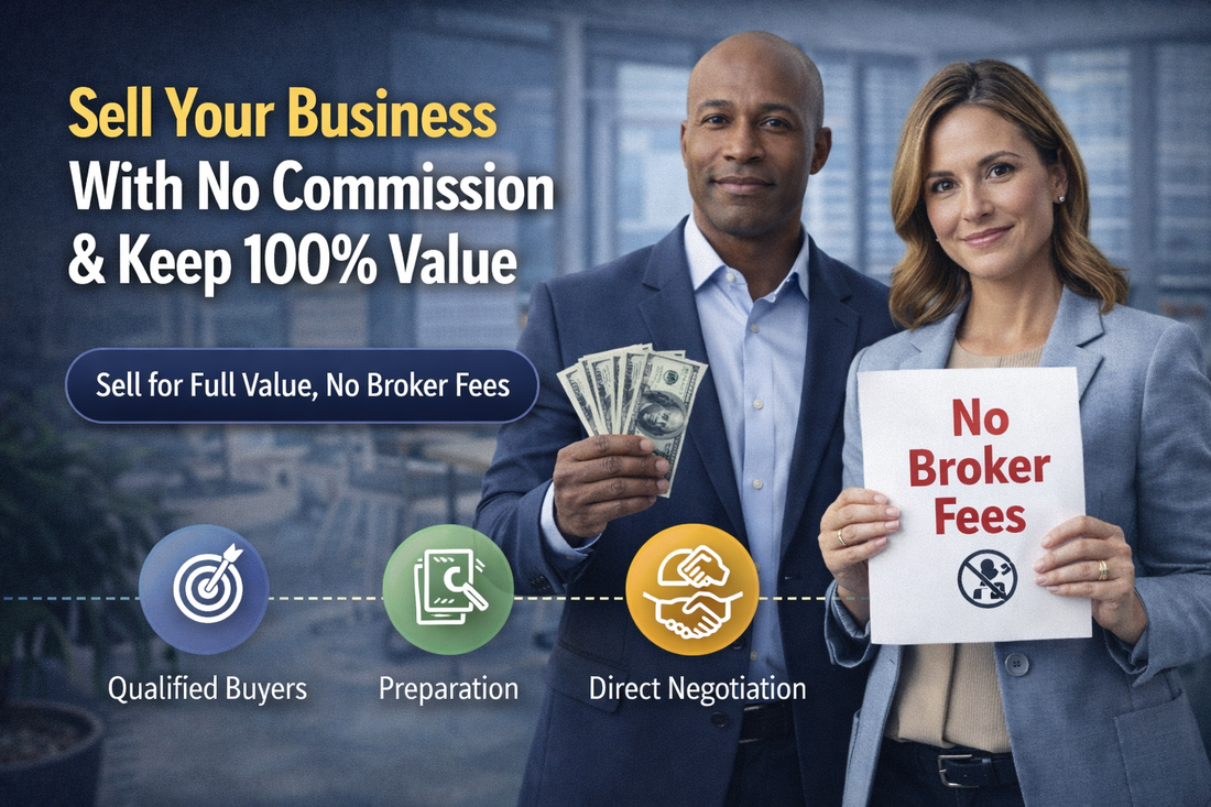 Sell your business with no commission and keep 100 percent of the sale value