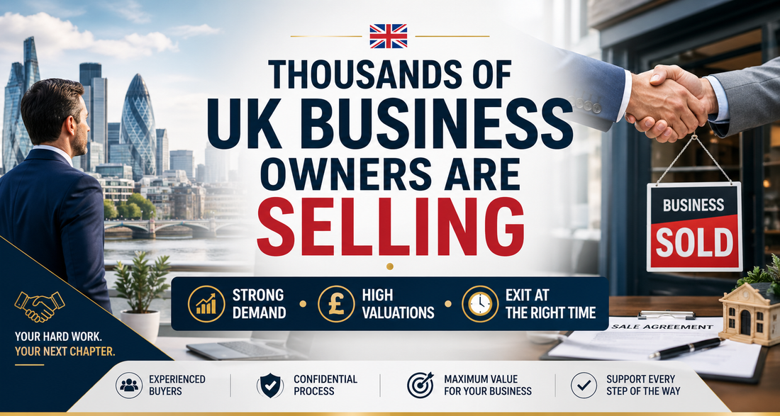 Thousands of UK business owners selling businesses with strong buyer demand, high valuations, and optimal exit timing