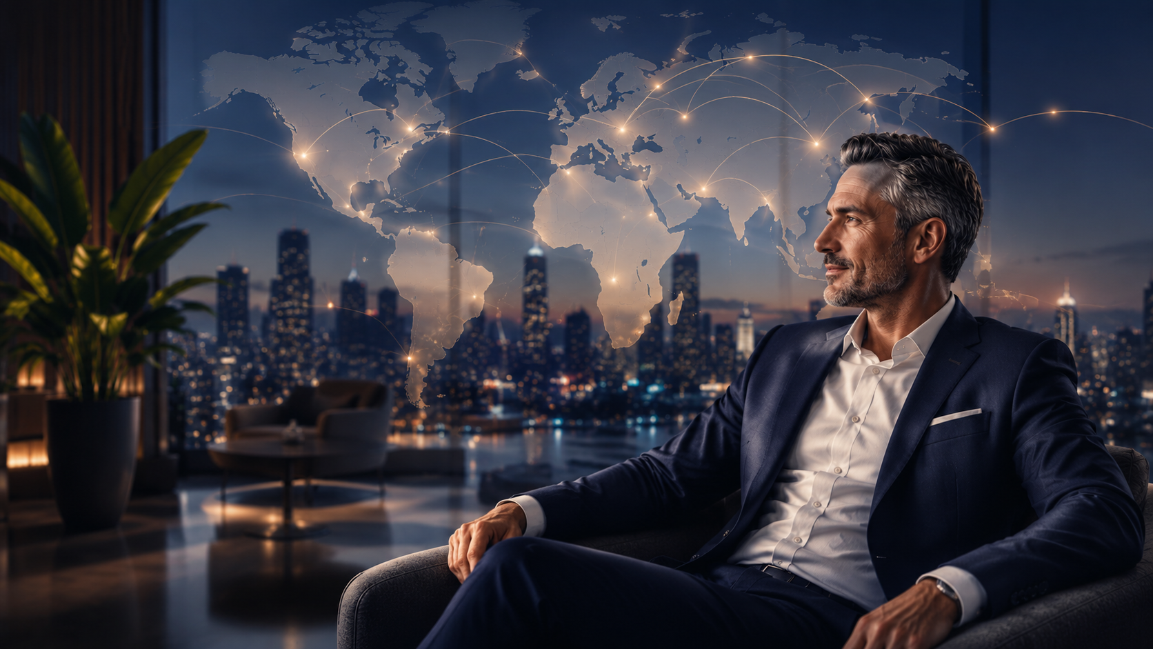 Businesses for sale worldwide banner featuring global buyer network, luxury business marketplace, international investors, and premium business acquisition opportunities.