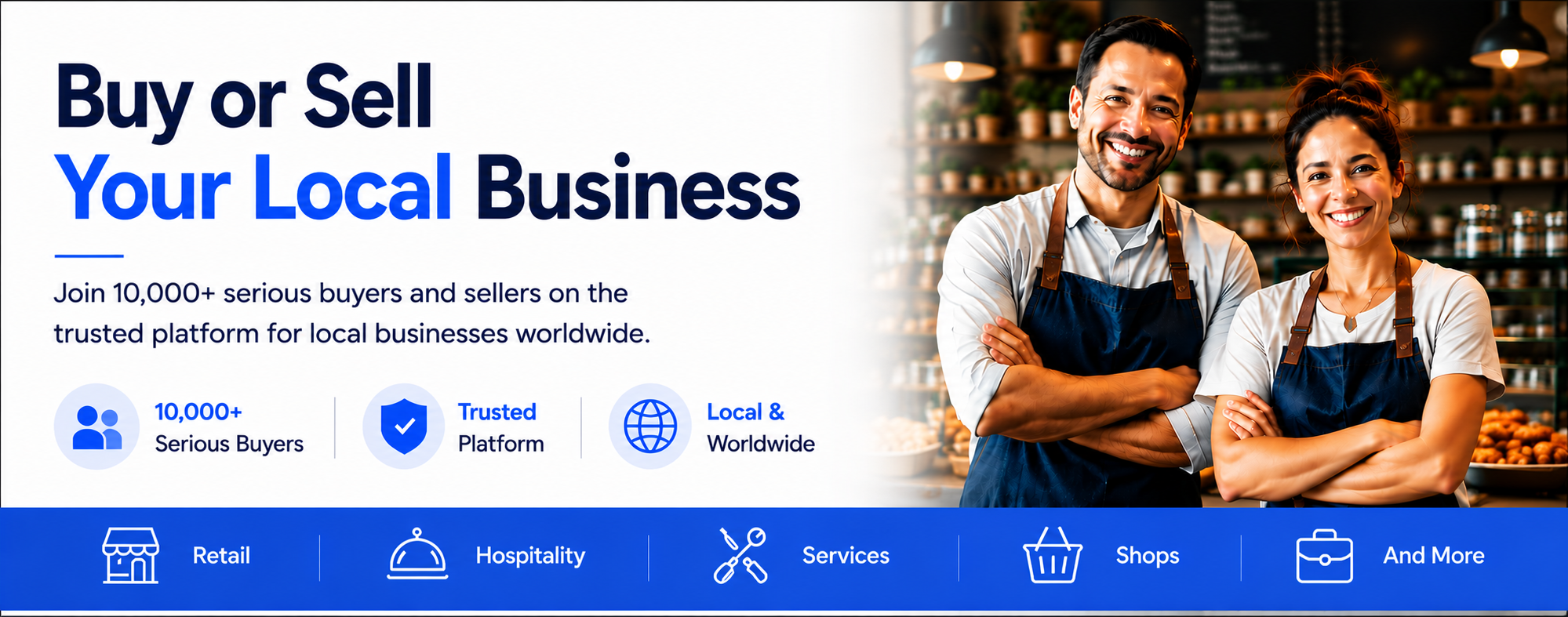 Buy or sell a local business, including shops, cafés, takeaways and salons, with access to thousands of potential buyers