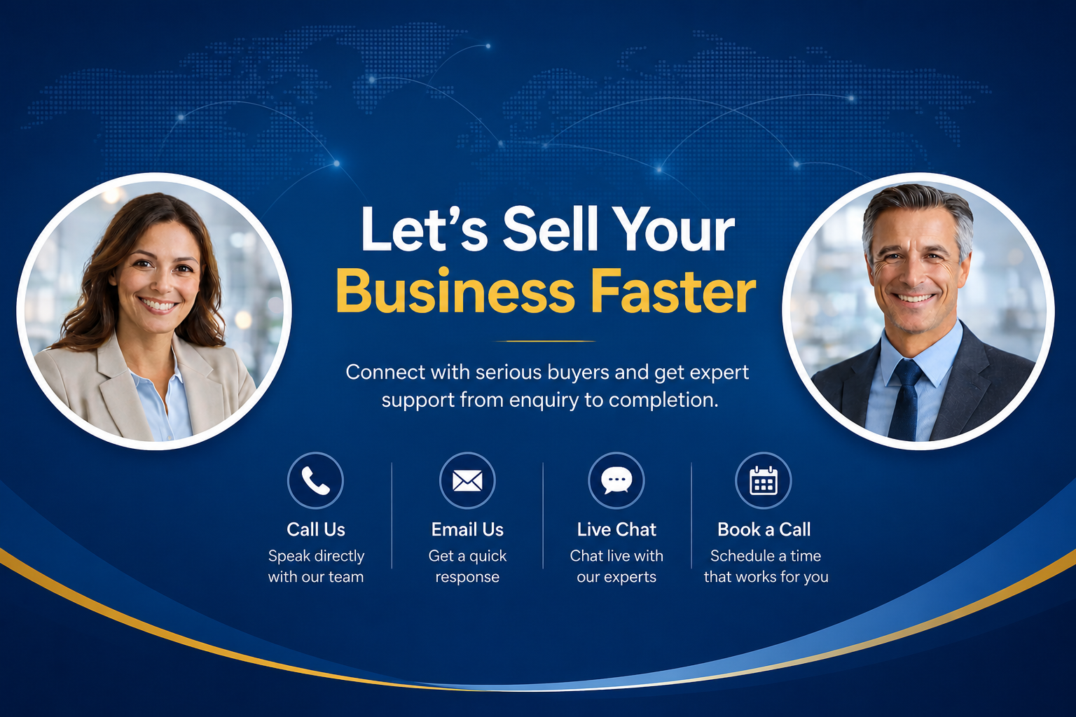 Contact business sale experts to connect with serious buyers and close deals faster