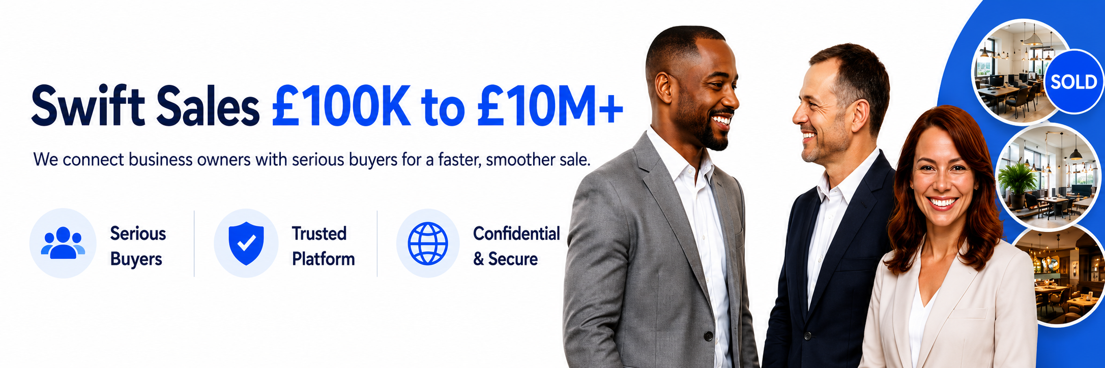 Swift Sales connecting business owners with serious buyers for sales from £100K to £10M+